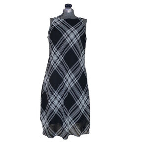Women's Alyn Paige Dress Size 11/12 Black and White Plaid